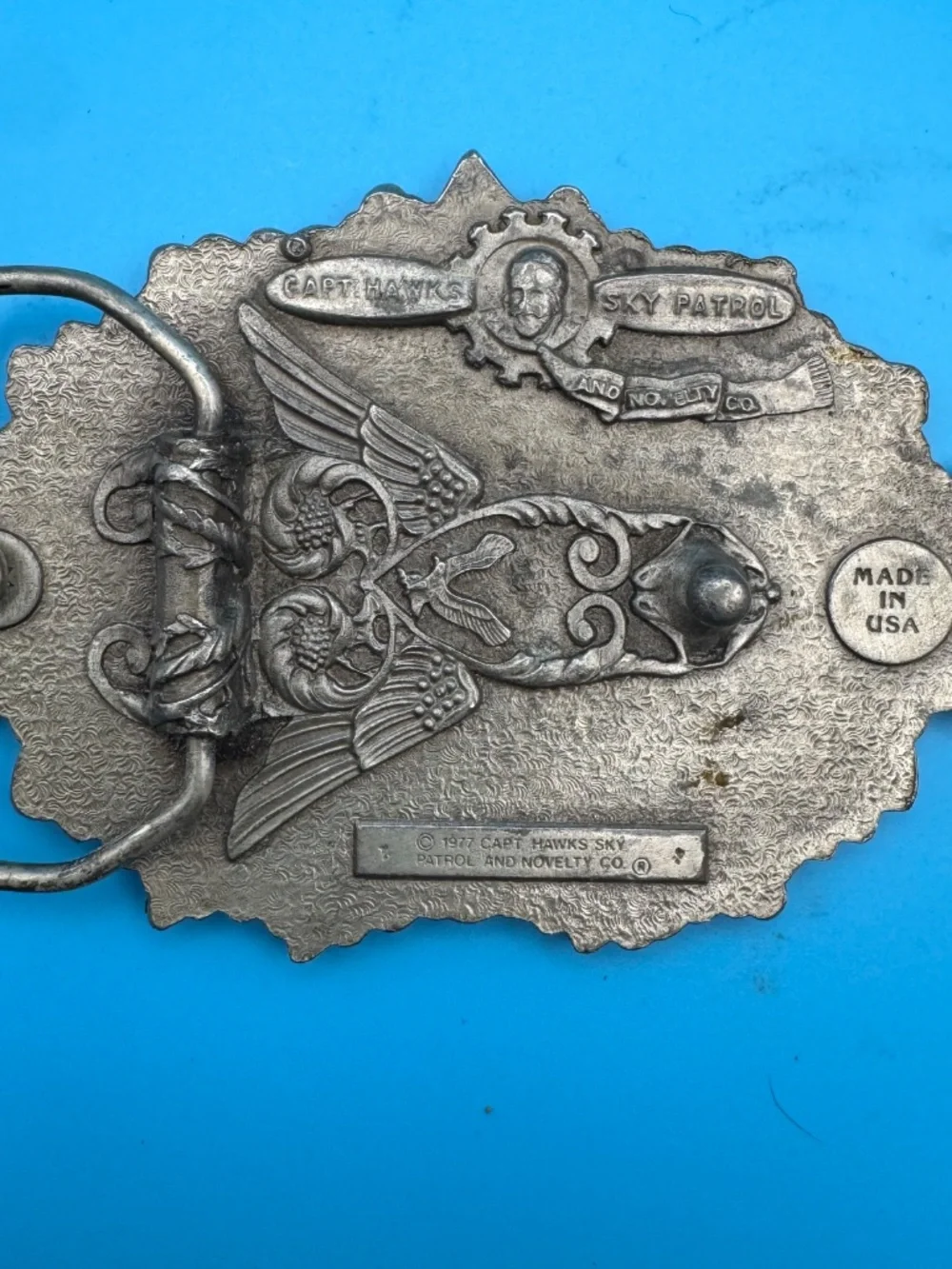 Captain Hawks Sky Patrol Arizona Belt Buckle Vintage 1977